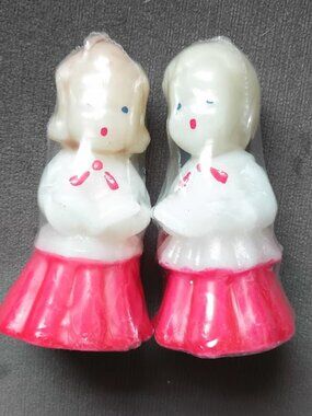 Vermont Country Store Christmas Caroler Candles Set of 2
